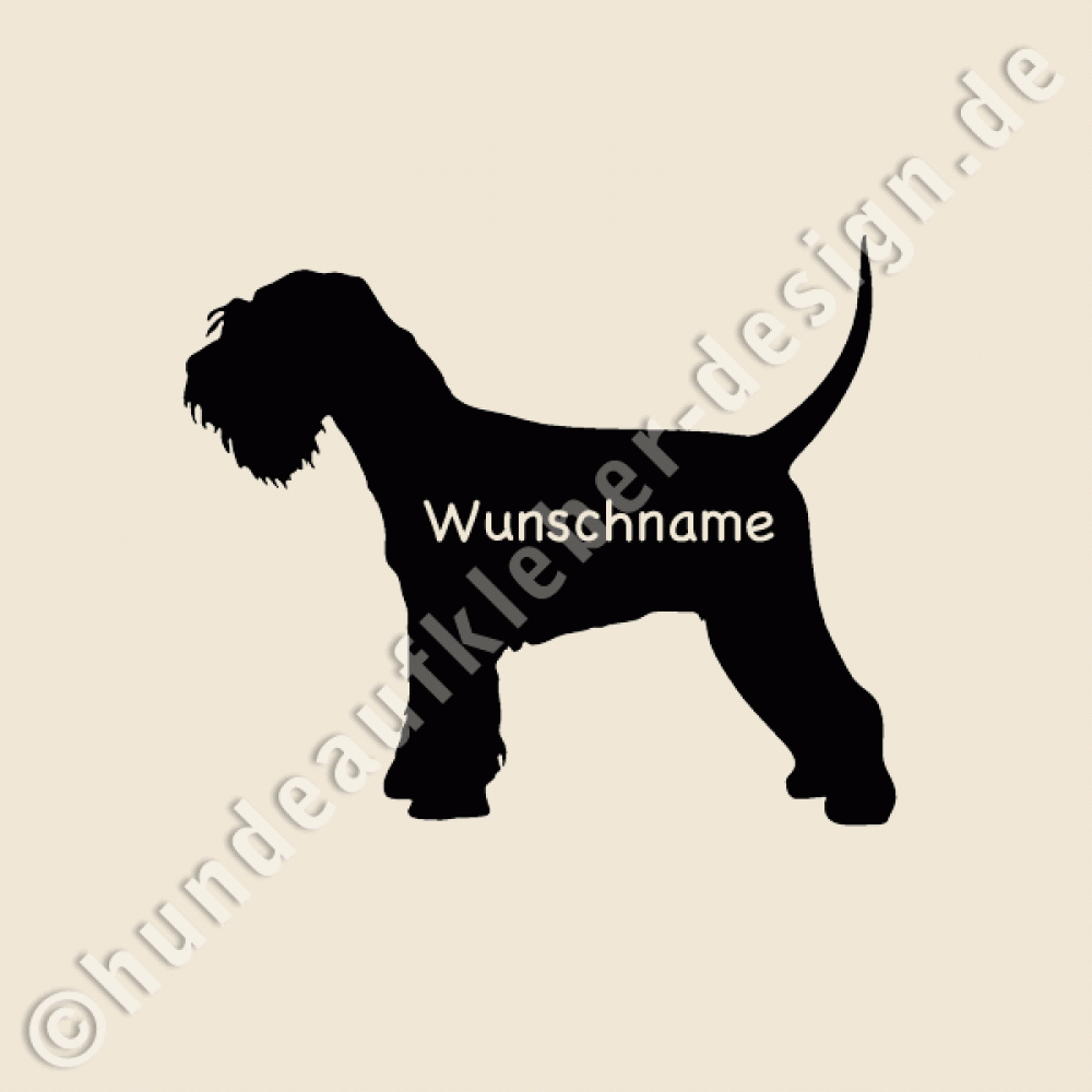 Zwergschnauzer Hundeaufkleber mit wunschnamen
