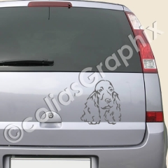 Cockerspaniel Kopf Folienaufkleber 41
