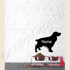 Cockerspaniel Aufkleber mit Wunschnamen