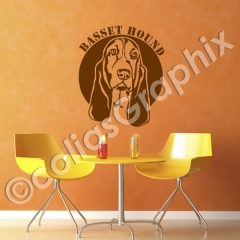 Basset Hound Folienaufkleber 0300