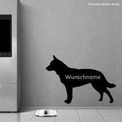 Australian Cattle Dog Umriss Wandtattoo