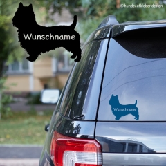 Australian Terrier Umriss Autoaufkleber