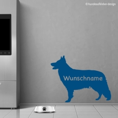 Berger Blanc Suisse Umriss Wandtattoo