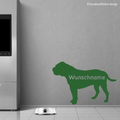 Continental Bulldog Umriss Wandtattoo
