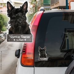 Scottish Terrier an Bord Autoaufkleber