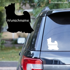 Yorkshire Terrier Umriss Autoaufkleber