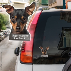 Zwergpinscher an Bord Autoaufkleber