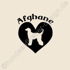 Herzaufkleber Afghane