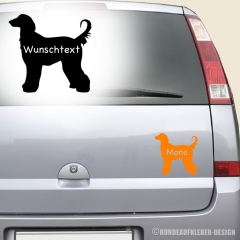 Afghane (steht) Umriss Aufkleber mit Wunschname