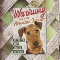 Airedale Terrier Warnschild A5