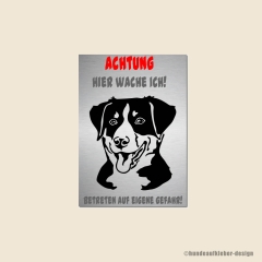 Appenzeller Sennenhund Warnschild A4