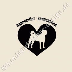 Herzaufkleber Appenzeller Sennenhund