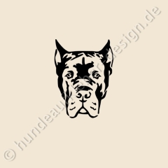 Cane Corso Kopf Aufkleber - kupiert