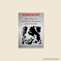 Australian Shepherd Warnschild