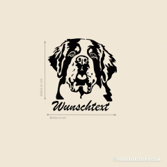 Hundeaufkleber Shop Bernhardiner Wandtattoo