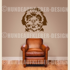 Bolonka Zwetna Hundekopf Wandtattoo