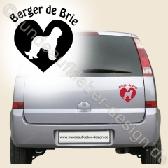 Herzaufkleber Briard