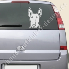 Bullterrier Kopf Folienaufkleber
