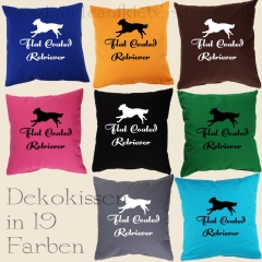 Flat Coated Retriever Dekokissen