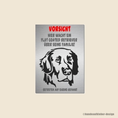 Flat Coated Retriever Warnschild