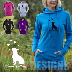 French Bulldog Frauen Long Hoodie