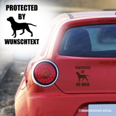 "Protected by..." American Bulldog Autoaufkleber