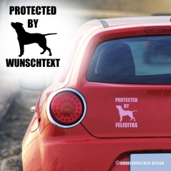 "Protected by..." Staffordshire Terrier Autoaufkleber