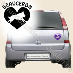 Herzaufkleber Beauceron