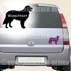 Hovawart Aufkleber Wunschtext