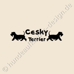 Cesky Terrier Schriftzug Aufkleber