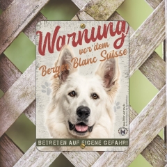 Berger Blanc Suisse Warnschild A5