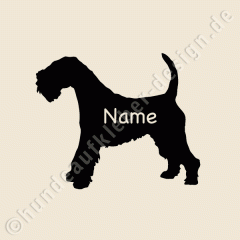 Lakeland Terrier Wunschtext Aufkleber