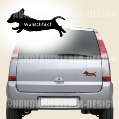 Rauhaardackel Aufkleber mit Wunschnamen