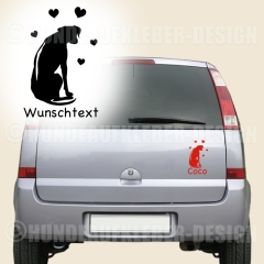 Rhodesian Ridgeback Wunschtext Aufkleber