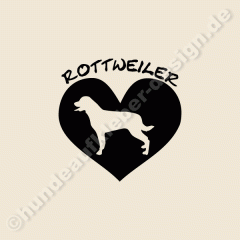 Herzaufkleber Rottweiler