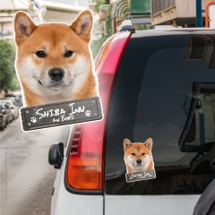 Kaufe B0755# Shiba Inu Hundeaufkleber auf dem Auto, Vinyl