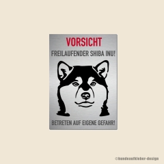 Shiba Inu Warnschild
