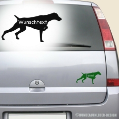 Weimaraner Wunschtext Aufkleber