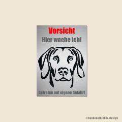 Weimaraner Warnschild A4